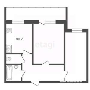 2-к квартира, вторичка, 48м2, 4/9 этаж