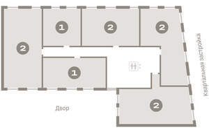 1-к квартира, вторичка, 57м2, 6/10 этаж