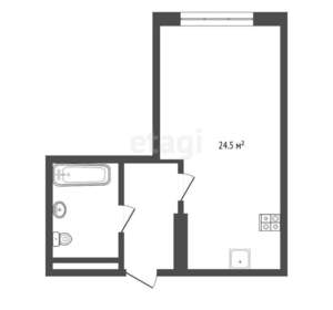Студия квартира, вторичка, 25м2, 12/16 этаж