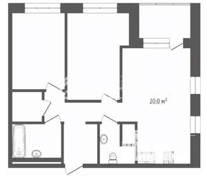 2-к квартира, вторичка, 61м2, 14/24 этаж