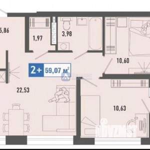 2-к квартира, вторичка, 60м2, 10/10 этаж
