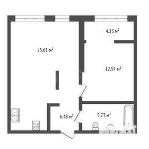 1-к квартира, вторичка, 55м2, 8/9 этаж