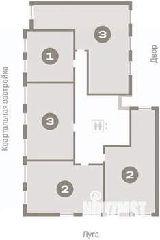 2-к квартира, вторичка, 71м2, 6/7 этаж