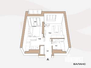1-к квартира, вторичка, 36м2, 19/23 этаж