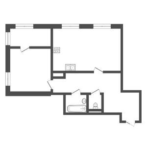 1-к квартира, вторичка, 53м2, 4/17 этаж