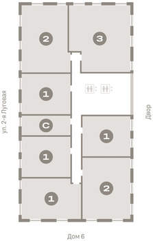 1-к квартира, вторичка, 51м2, 14/16 этаж