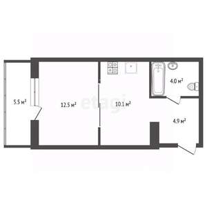 Студия квартира, вторичка, 34м2, 9/17 этаж