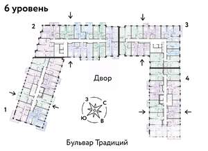 3-к квартира, вторичка, 57м2, 6/15 этаж