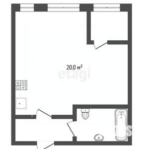 Студия квартира, вторичка, 32м2, 9/19 этаж