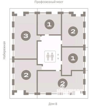 1-к квартира, вторичка, 51м2, 6/9 этаж