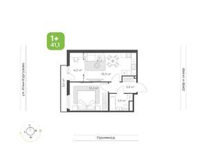 2-к квартира, вторичка, 41м2, 10/24 этаж