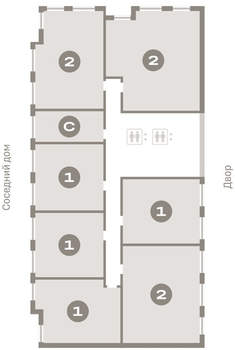 2-к квартира, вторичка, 75м2, 5/17 этаж