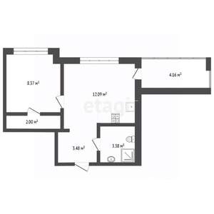 1-к квартира, вторичка, 31м2, 3/4 этаж