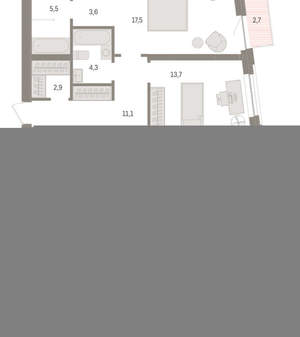 3-к квартира, вторичка, 119м2, 6/10 этаж