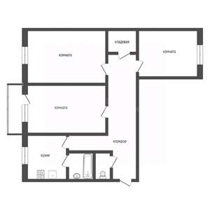 3-к квартира, вторичка, 60м2, 5/5 этаж