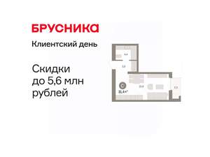 Студия квартира, вторичка, 31м2, 13/16 этаж