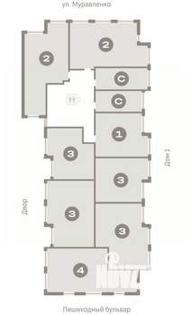 1-к квартира, вторичка, 51м2, 3/8 этаж