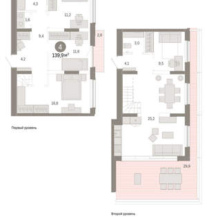 4-к квартира, вторичка, 141м2, 6/17 этаж