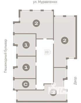 2-к квартира, вторичка, 79м2, 2/8 этаж