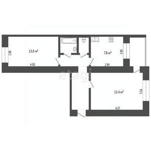 2-к квартира, вторичка, 48м2, 3/5 этаж