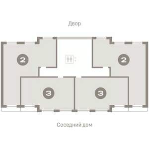 2-к квартира, вторичка, 83м2, 6/7 этаж