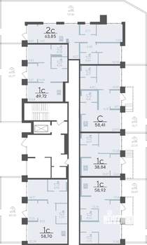 1-к квартира, вторичка, 58м2, 1/9 этаж