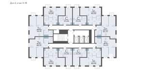 1-к квартира, сданный дом, 41м2, 14/24 этаж