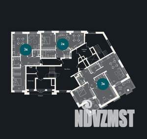 3-к квартира, вторичка, 100м2, 1/7 этаж