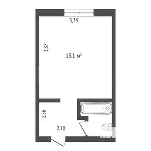 Студия квартира, вторичка, 18м2, 2/5 этаж