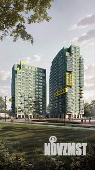 1-к квартира, строящийся дом, 38м2, 2/19 этаж