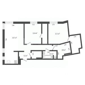 2-к квартира, вторичка, 85м2, 9/19 этаж