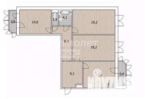 3-к квартира, вторичка, 90м2, 7/14 этаж