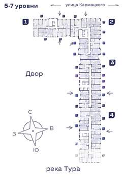 3-к квартира, вторичка, 56м2, 7/25 этаж