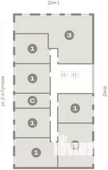 1-к квартира, вторичка, 50м2, 9/16 этаж
