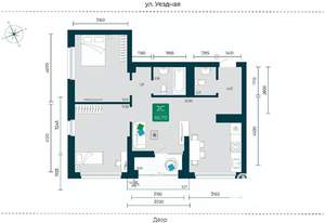 2-к квартира, вторичка, 67м2, 7/8 этаж