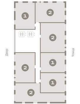 2-к квартира, вторичка, 61м2, 14/17 этаж