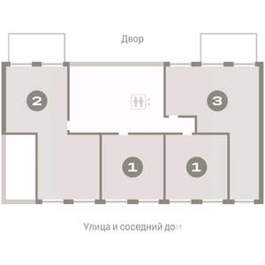 1-к квартира, вторичка, 43м2, 2/7 этаж
