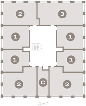 2-к квартира, вторичка, 68м2, 12/17 этаж