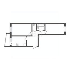 2-к квартира, вторичка, 55м2, 6/10 этаж