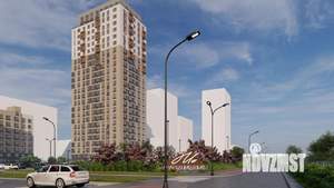 2-к квартира, строящийся дом, 52м2, 17/25 этаж
