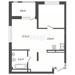 1-к квартира, вторичка, 43м2, 10/10 этаж