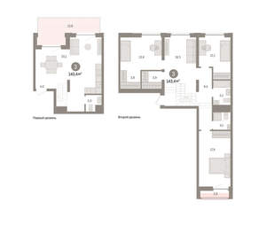 3-к квартира, вторичка, 143м2, 2/10 этаж