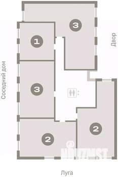 2-к квартира, вторичка, 70м2, 6/7 этаж