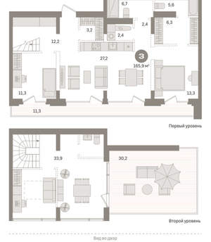 3-к квартира, вторичка, 166м2, 7/8 этаж
