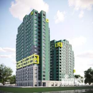 1-к квартира, строящийся дом, 38м2, 13/19 этаж