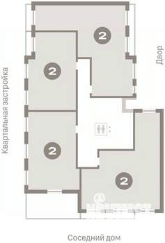 2-к квартира, вторичка, 90м2, 7/7 этаж