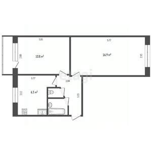 2-к квартира, вторичка, 42м2, 4/5 этаж