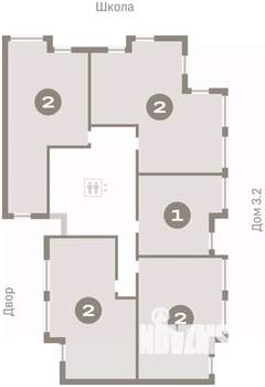 2-к квартира, вторичка, 63м2, 9/25 этаж