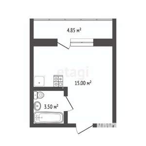 Студия квартира, вторичка, 20м2, 5/5 этаж