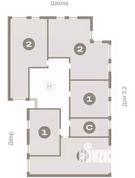 2-к квартира, вторичка, 101м2, 3/9 этаж